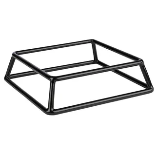 APS 33249 Buffetständer, Tellerständer, Schalenständer, mit Antirutschbeschichtung, (PVC), 18 x 18 cm, Höhe 5 cm, Metall, schwarz