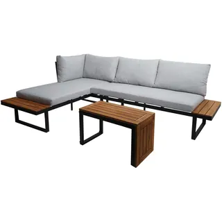 MCW Garten Garnitur 3-tlg. Braun/Hellgrau