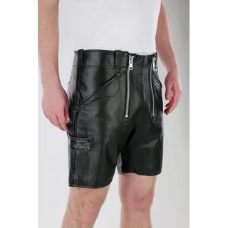 Kurze Lederhose Zimmermann Short aus hochwertigem Rind Nappa Leder – Schwarz / 36