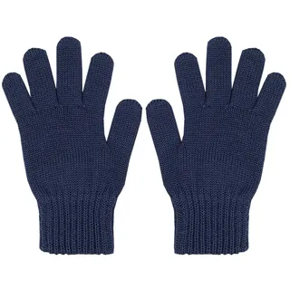 MAXIMO Strickhandschuhe Fingerhandschuhe, Wolle, wärmend, atmungsaktiv, basic, bequem, blau
