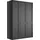 Drehtürenschrank Göteborg 148,4 x 216 x 58 cm Grau