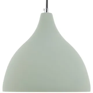 BELIANI Hängelampe Hellgrün Pastell Gips mit Schwarzem Kabel Runder Schirm Glockenform Industrie-Design Schlafzimmer Esszimmer Kinderzimmer Beleuchtung - Grün