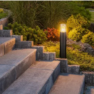 Miratic Wegeleuchten Außen Gartenlampen für Draußen IP54 Pollerleuchte Außen E27 Fassung Wetterfeste Außenbeleuchtung für Garten und Weg (ohne Bewegungssensor)