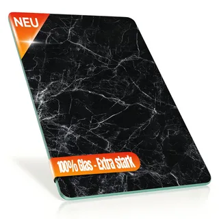 Decovetro® Schneidebrett Glas | 40 x 30 cm | Glass Cutting Board | Hygienisches und robustes Glasschneidebrett für die Küche | Kratzfest, hitzebeständig Schneidebrett ohne Plastik | Leicht zu reinigen