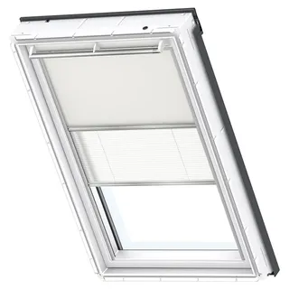 VELUX Verdunkelungsrollo Duo DFD M08 1085SWL Hellbeige/Weiß, weiß
