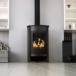 HS FLAMINGO Kaminofen MASTERFLAMME Medie I - schwarz - Schwarz