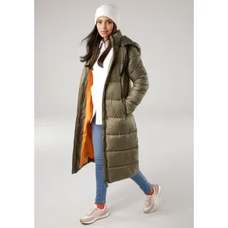 Steppmantel TAMARIS, Damen, Gr. 46, grün (khaki), Steppware, Obermaterial: 100% Polyester. Futter: 100% Polyester. Wattierung: 100% Polyester, figurbetont knieumspielend, abnehmbar, Mäntel Steppmantel, mit abnehmbaren Ärmeln und Kapuze - auch tragbar als Weste