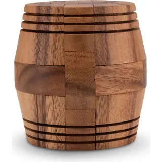 Barrel 3D Puzzle – Holzfass Ø 7 cm | Knobelspiel aus 12 Teilen aus Samena-Holz
