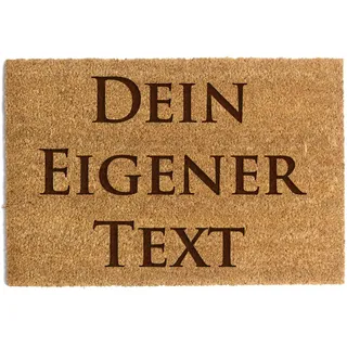 Happenings Personalisierte Fußmatte | Kokosmatte mit Ihrem Text | Original Türmatte für Innenbereiche | Familien Namen | Lustige Eingangsmatte (40x60, Modell 1)