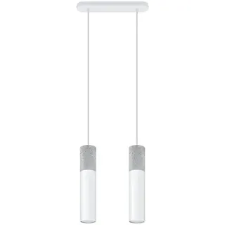 Sollux Pendelleuchte – Pendelleuchte Esstisch – Hängeleuchten & Pendelleuchten – Deckenlampe Hängend – Glühbirne Nicht im Lieferumfang Enthalten – BORGIO 2 Weiß - GU10-Fassung