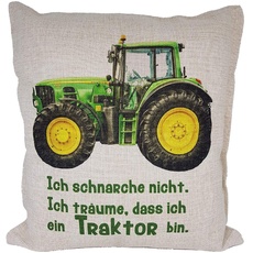 KiLaLa Anti-Schnarch-Kissen Dekoration Traktor Trecker mit Spruch