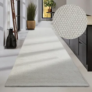ELLE DECORATION »Pradesh« rechteckig 10 mm Höhe Handgewebt, Wolle, Natur, Läufer, Wohnzimmer, Schlafzimmer, Skandi