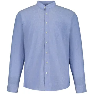 JP 1880 Herren große Größen Übergrößen Menswear L-8XL JP1880 Hemd, Langarm, Leinenmix, Stehkragen, Modern Fit, bis 8 XL graublau 4XL 790394710-4XL