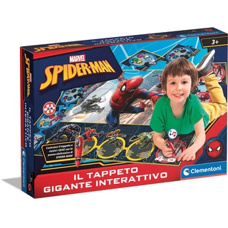 Clementoni 16451 Spiderman Sapientino The Giant Carpet Interactive Marvel Spider-Man-Kinderpuzzle 24 Maxiteile mit interaktivem Stift, 3 Jahre Lernspiel-Made in Italy, Mehrsprachig