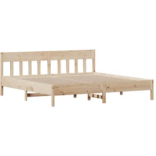 vidaXL Massivholzbett ohne Matratze 180x200 Kiefernholz - Braun