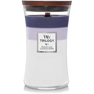 Woodwick Evening Luxe Trilogy große Duftkerze 609 g lila
