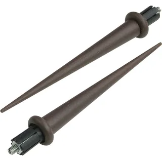LIEDECO Gardinenstangen-Endstück Esperanca 2-läufig Ø 16 mm 13,9 cm Braun