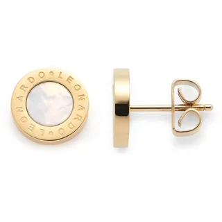 LEONARDO Ohrstecker Mauritia Perlmutt goldfarben 10 mm