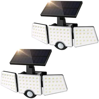 Lepro Solarlampen für Außen mit Bewegungsmelder, 360° Beleuchtungswinkel, 1000 Lumen 6W LED Solarlampen Aussen, IP65 Wasserdicht, 270°Drehbar Solar Außenleuchte für Außen Garten Balkon Garage