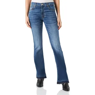 7 For All Mankind Damen Bootcut Tailorless Millennium Jeans, Dark Blue, 28 EU