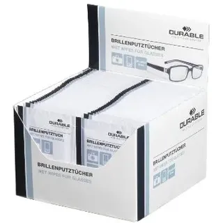 Durable Brillenputztücher, feucht, 100 Stück, 585302