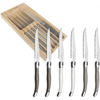 Lou Laguiole Tradition Steakmesser Set 6-tlg. Silber