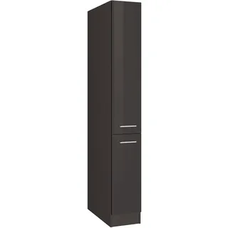 Held Apothekerschrank Hochglanz 30 x 200 x 60 cm Grau