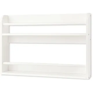 Kinder Bücherregal Wandregal Jori von PINOLINO, Bücher-Organizer mit 2 Ablagen, Kinderregal für Buchaufbewahrung, aus MDF, Reise in die Bücherwelt für Kinderzimmer Spielzimmer