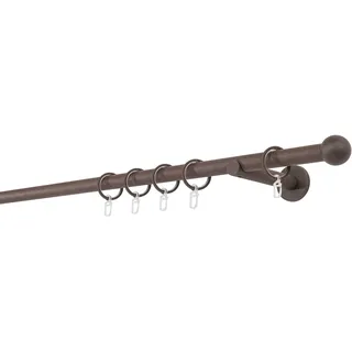 MYDECO »20mm Ball Wandträger 12 cm« braun, L:330cm, Gardinenstangen, Gardinenstange