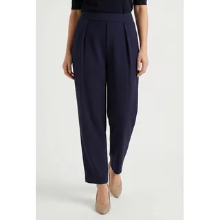 Bundfaltenhose RICHROYAL, Damen, Gr. M, N-Gr, midnight blau, Jersey, Obermaterial: 51% Modal, 42% Polyester, 7% Elasthan, knöchellang, Hosen Bundfaltenhose, im Barrel-Fit