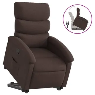 Relaxsessel mit Aufstehhilfe Dunkelbraun Stoff - Braun, Dunkelbraun