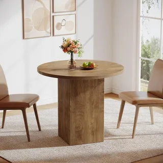 Runder Esstisch 80 cm Durchmesser braun für 2-4 Personen - Braun