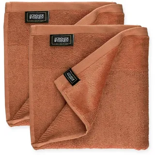 Handtücher "Sense", braun (rost), B:50cm L:100cm, Frottee, Obermaterial: 100% Baumwolle, SCHÖNER WOHNEN-KOLLEKTION, Handtücher, Handtücher, mit Velourborte, hautschmeichelnde Airtouch Qualität, super weich