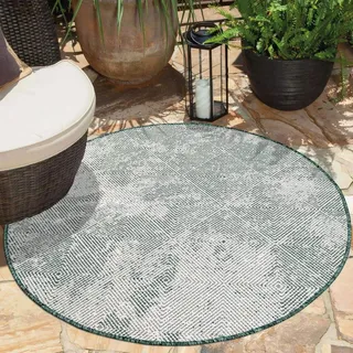Carpet City »DUO RUG 5845« rund 5 mm Höhe Wendeteppich Wetterfest In- & Outdoor, Balkon, Terrasse, Wohnzimmer,