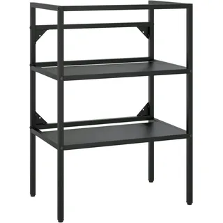 vidaXL Badezimmer Waschtischgestell Schwarz 59x38x83 cm Eisen