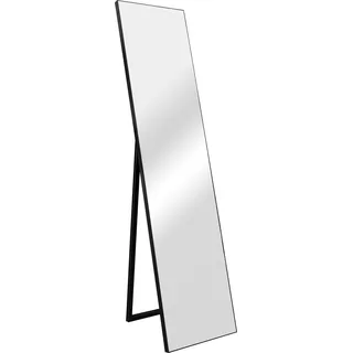 Standspiegel Barletta 150x35 cm Ganzkörperspiegel rechteckig Ankleidespiegel kippbar neigbar Schwarz - Schwarz