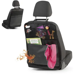Walser Autositz Organizer, Rücksitz Organizer Jeremy, Rückenlehnenschutz und Trittschutz, Autoorganizer Rücksitz, Kinder Organizer schwarz 12488