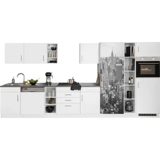 kochstation Küchenzeile KS-Paris 400 cm weiß