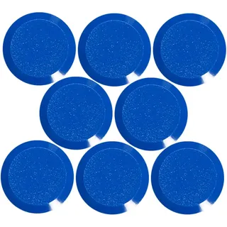 MAUL Facetterand Magnete (8 Stück) MAULpro Ø 15mm | mini Magnete aus Kunststoff | starke Magnete für Whiteboard und Magnettafel | ideal für Büro, Homeoffice und Werkstatt | Blau
