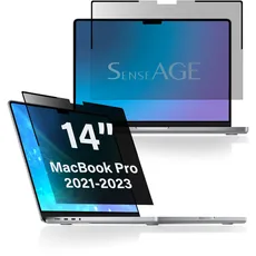 SenseAGE Magnetischer Blickschutzfilter für MacBook Pro 14 Zoll (2021-2023 M1/M2/M3), Anti-Spy & Anti-Blaulicht Sichtschutzfolie, Laptop Privacy Screen Protector für MacBook Pro 14" Sichtschutz Filter