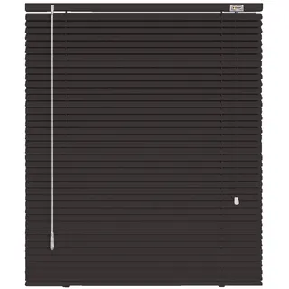 25mm Horizontal Verdunkelungs Alu Jalousien 30 50 60 70 80 90 110 120 130 140 150 cm Breite, Sichtschutz Aluminium Jalousie für Haus Küche Küche, Sonnenschutz Jalousette(Schwarz)