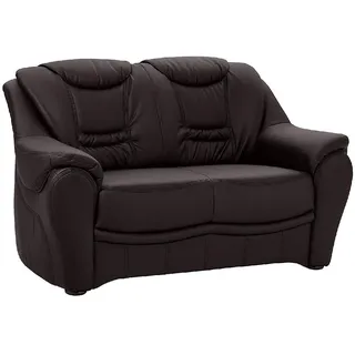 Cavadore 2-Sitzer Bansa mit Federkern / Polstercouch in Leder / 148 x 94 x 95 / Echtleder Braun