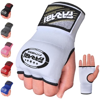 Farabi Sports Innenhandwickel für Kinder und Erwachsene innenhandschuhe boxen Box Bandagen männer & Frauen Bandagen boxen MMA Muay Thai Training boxbandagen (White, Erwachsene S/M)