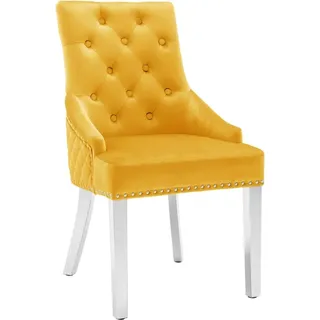 vidaXL Esszimmerstühle 2 Stk. Gelb Samt - Gelb