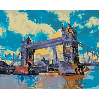 Zuty - Malen nach Zahlen - TOWER BRIDGE IN LONDON, 40x50 cm, mit Keilrahmen (bereits gespannt)