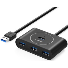 Bild USB A), Dockingstation + USB Hub, Schwarz