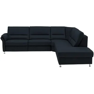 Beldomo Premium Ecksofa , Dunkelblau , Leder , Echtleder , Rindleder , Ottomane rechts, L-Form , 288x249 cm , Goldenes M , erweiterbar, Typenauswahl, Bettkasten erhältlich, Fußauswahl, Lederauswahl, Stoffauswahl, planbar, seitenverkehrt erhältlich, Bettfunktion erhältlich, Hocker erhältlich, Rückenfutter, individuell planbar, Armteil links , Wohnzimmer, Sofas & Couches, Wohnlandschaften, Ecksofas