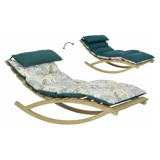 Amazonas Rocking Lounger floral Gartenmöbel - Grün