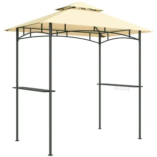 Outsunny Grillpavillon 1,28 x 1,8 m inkl. Seitenteile Beige