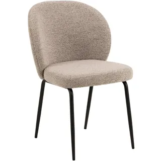 P & B Stuhl , Beige , Textil , rund , 52x82x57.5 cm , Esszimmer, Stühle, Polsterstühle